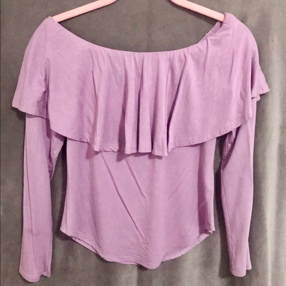 Lavender off the shoulder top